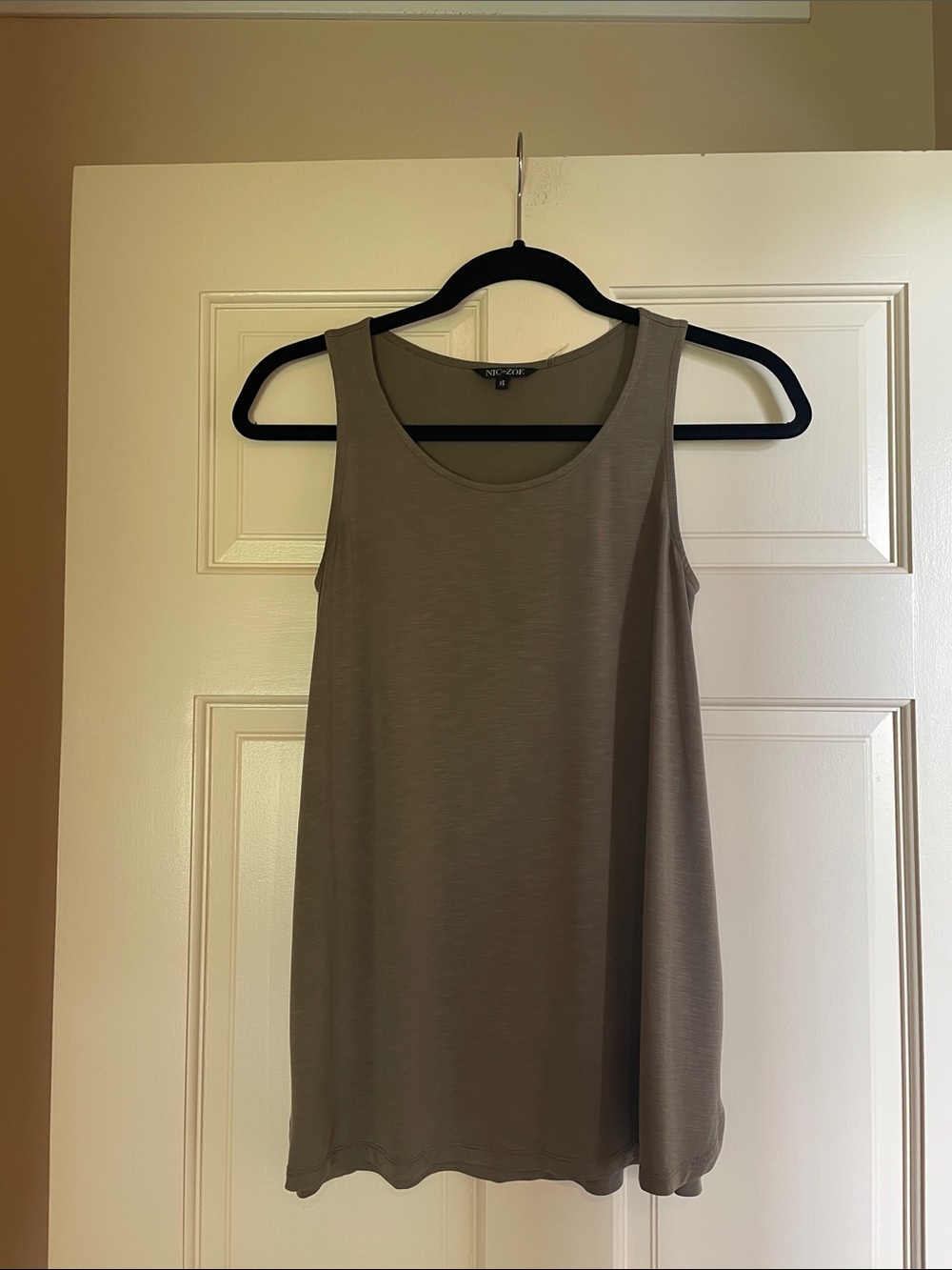 NIC+ZOE Olive Scoop Neck Tank